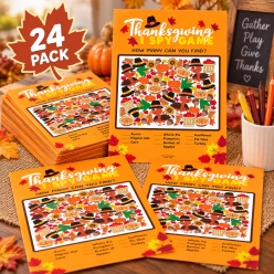 I Spy Thanksgiving Day Activity Sheets - 24Pk